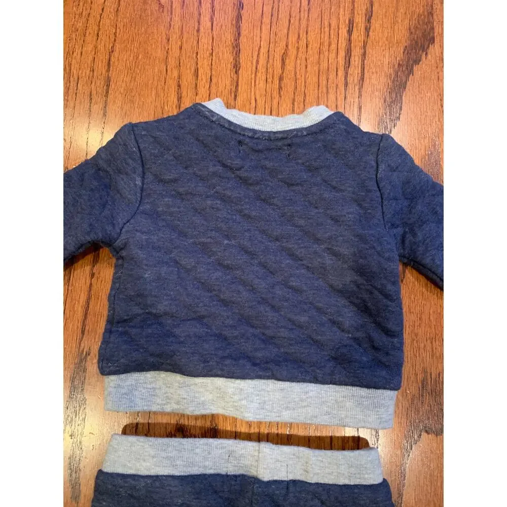 7 for all Mankind Pullover Jogger Sets (2) | Navy & Gray | 0-3 months